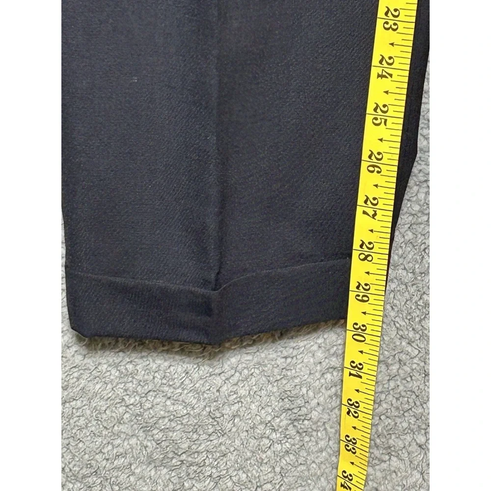 Lauren Ralph Lauren Total Comfort Black Pleated 100% Wool Dress Pants Mens 34X29 - Picture 6 of 10
